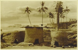 Elmina Castle, Cape Coast, roa, old postcard